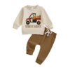 Thanksgiving Turkey Truck Baby Boys Clothes Set