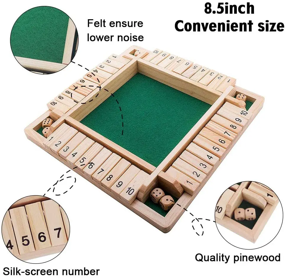 Настольная Игра С Надписью «shut The Box» Для 2 Игроков,Деревянная  Настольная Игра,Производитель Математики,Тренировочный Подарок Для Детей -  Buy Shut ...