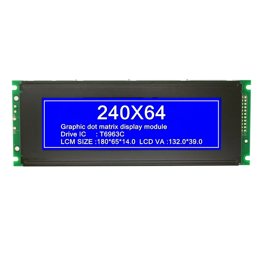 240x64 T6963C graphics lcd display module color screen display module