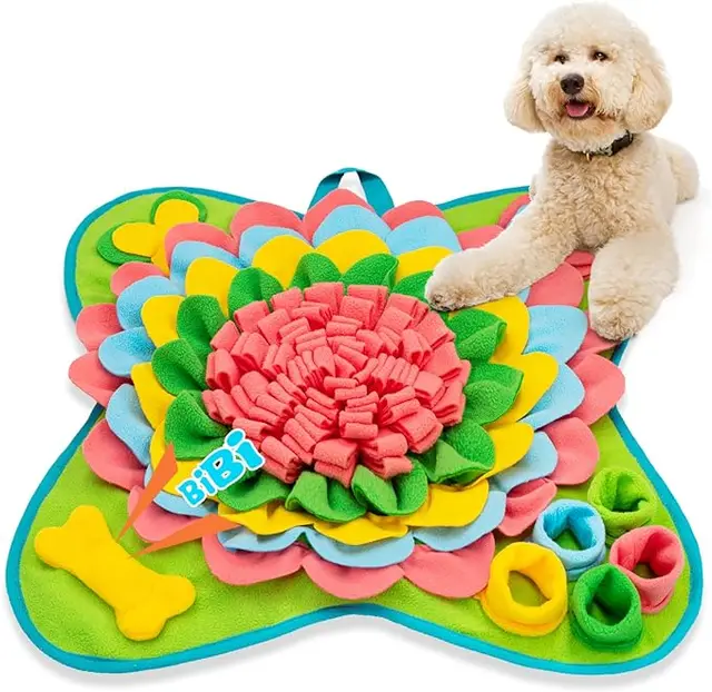 Cheap Colorful Interactive Foraging Skills Feeding Mat Adjustable Stress-relief Dog Snuffle Mat for Pets