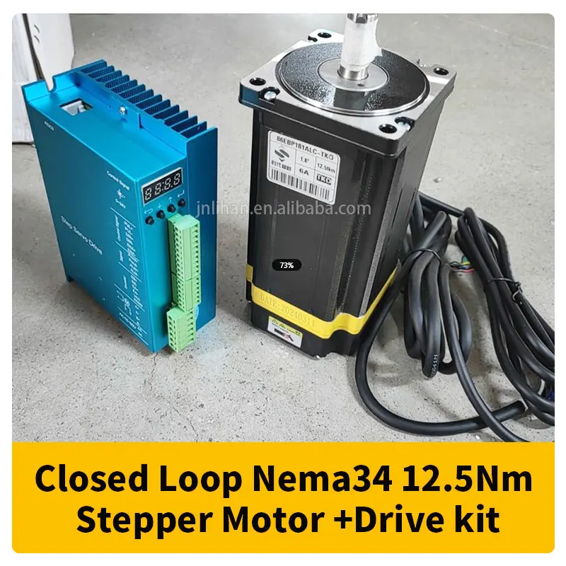 3 Phase Hybrid Nema 34 Closed Loop Stepper Motor with 8A 220V Driver 1 ...