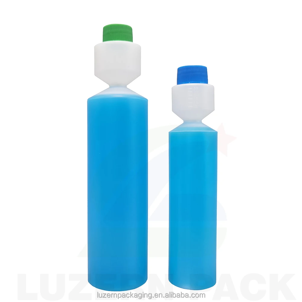8 Oz Hdpe Double Neck Measuring Plastic Dosing 250ml Bottle For Fuel