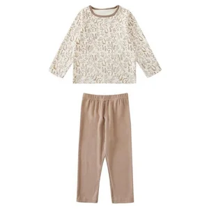 Extra-soft Loungewear Children Suit Homewear Boys Girls Underwear Pyjamas Cotton Nightwear Kids Indoor Clothing Sleepwear Set