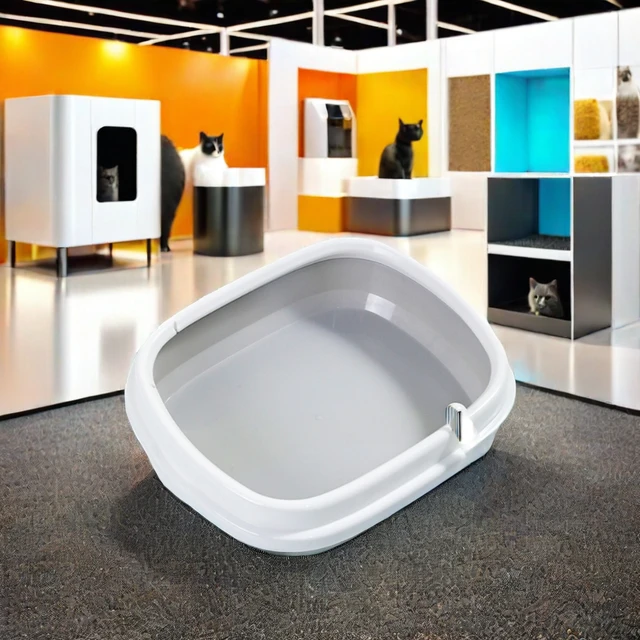 Xianchanpets Extra Large Automatic Cat Toilet Semi-Enclosed PP Lid Stainless Steel Cat Litter Box New Usage