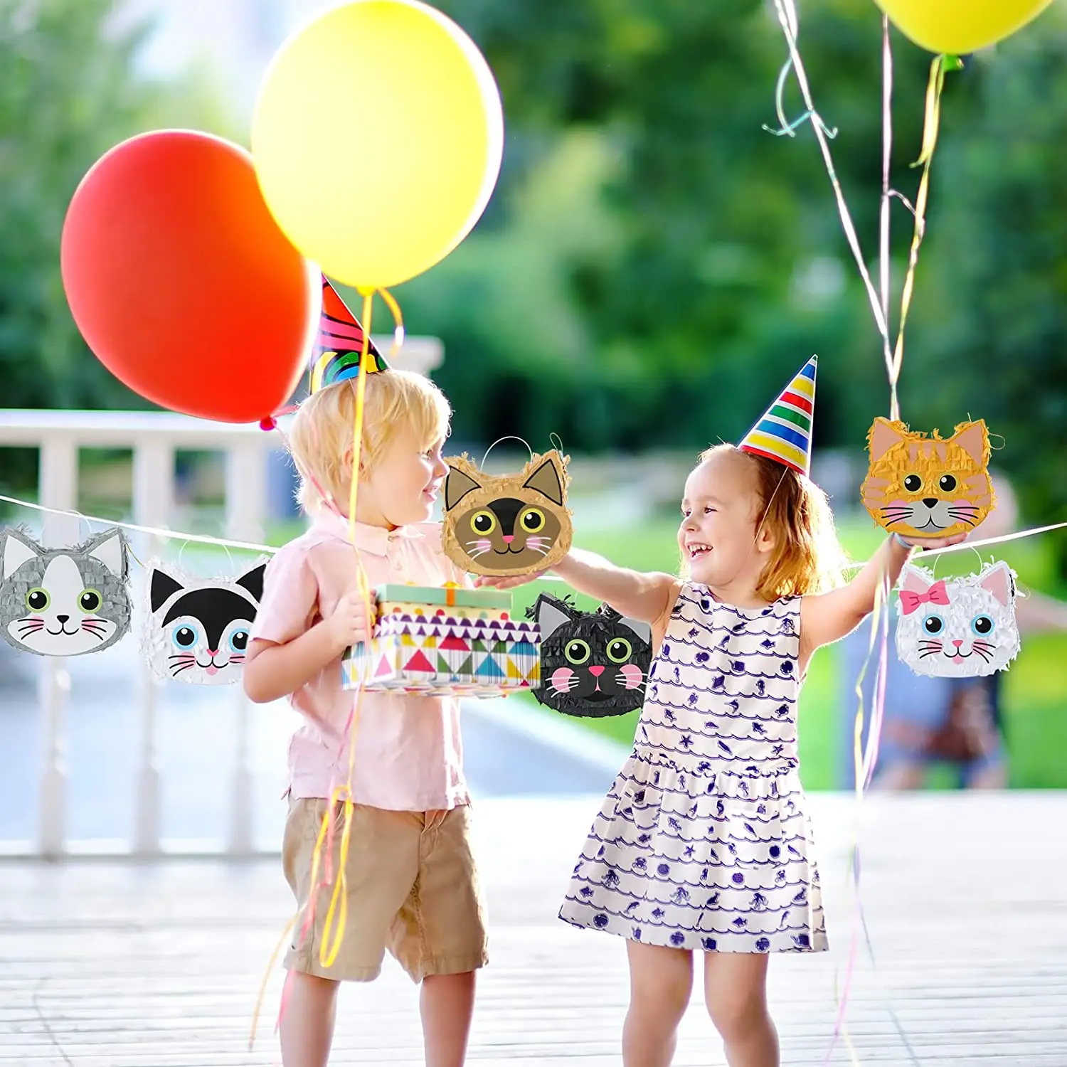 Birchio Ensemble Piñata Numéro 1 Avec Bandeau Pour Les Yeux Et Chauve