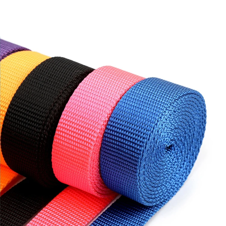 HONGYI High Quality Nylon & Polyester Webbing Strap Wholesale Weave Plain Belt With Outsourcing Edge for Luggage