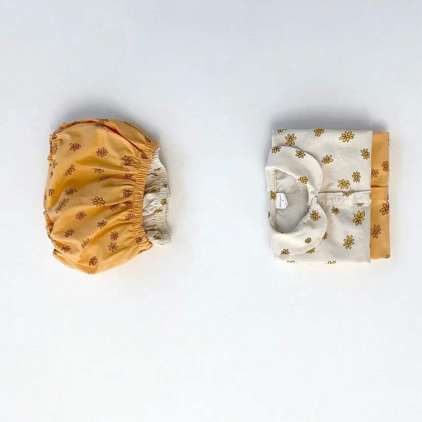 Новые детские с рисунком в виде ромашек и бандана, комбинезон, комбинезон для детей, костюм