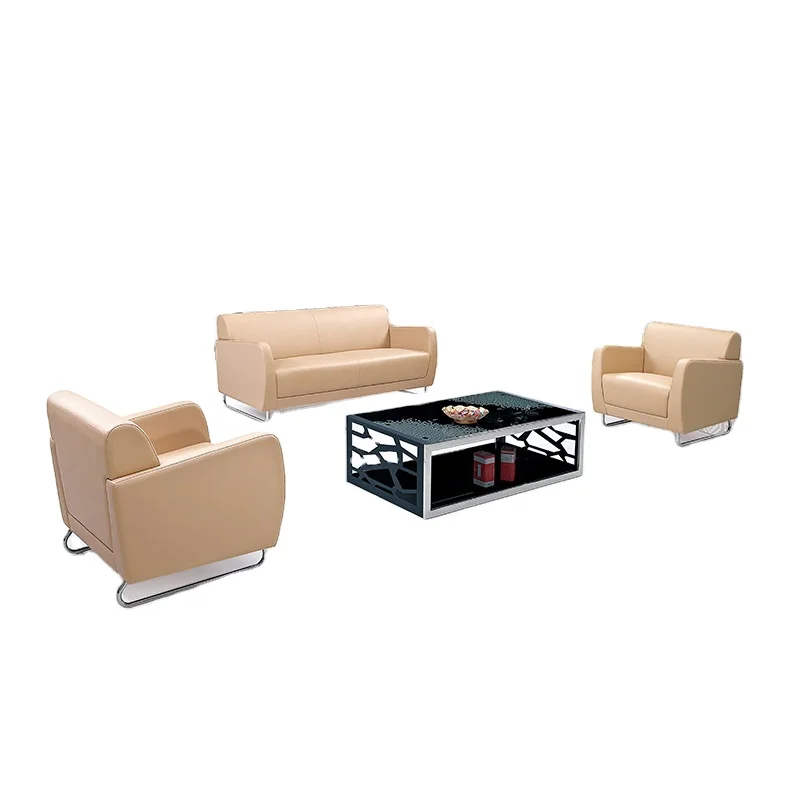 Foshan Offical Luxury Office Furniture Modern Leather Sofa Set Fabric