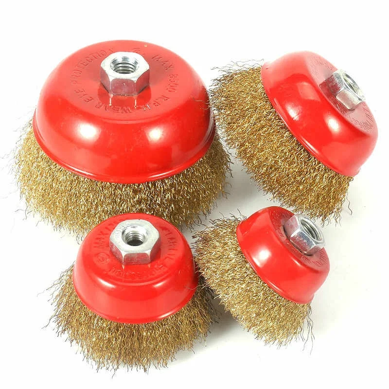 1pc Bowl-type Wire Brush Steel Wire 