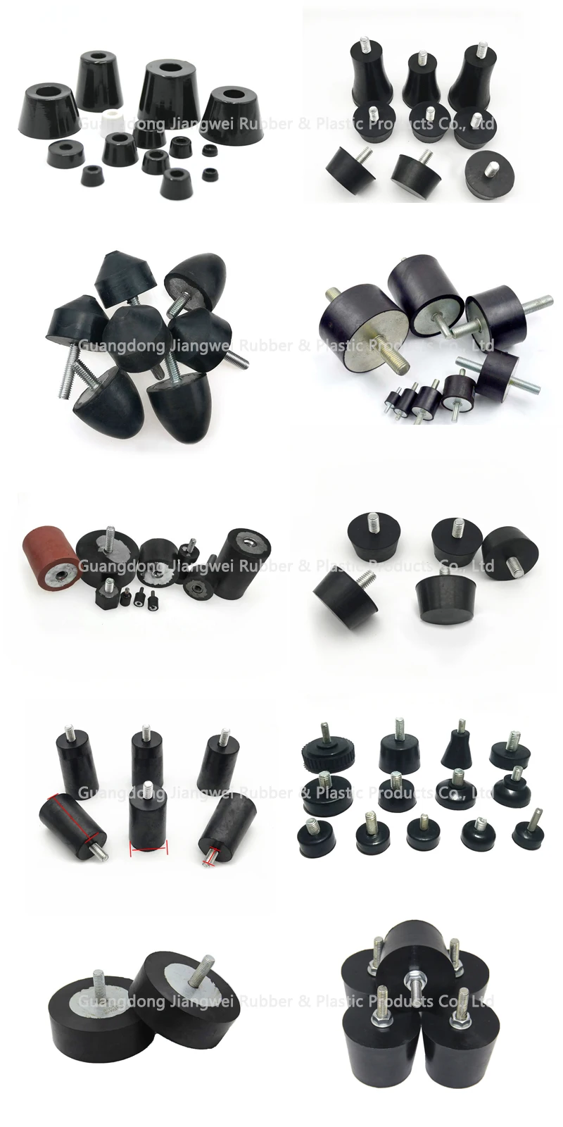 Universal Leveling Anti Skid M3 M4 M5 M6 M8 M10 M12 M16 Screw Silicone Rubber Feet With Screws