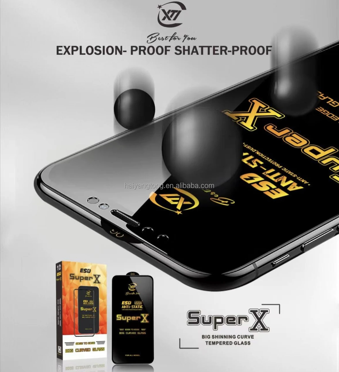Hyto Super X Tempered Glass For Iphone 15 Anti Static Tempered Glass ...