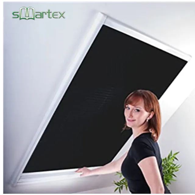 Combination Roof Window Pleated Blind Sun Protection and Fly Screen Plisse Folding Mosquito Net Skylight Window