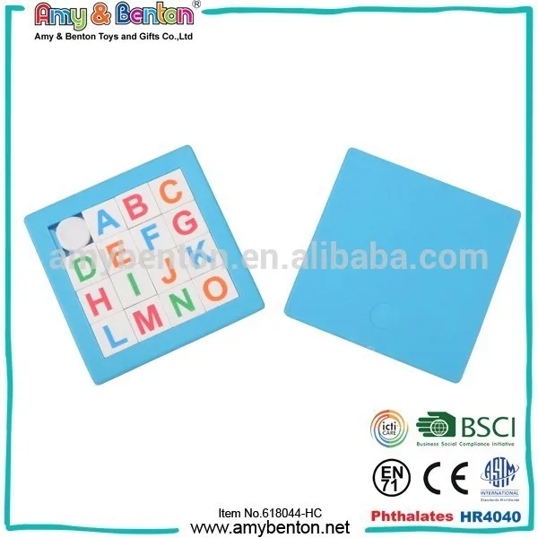 Hot Sale Educational Games Plastic Sliding Puzzles for Kids