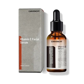 Private Label Custom Vitamin C Facial Serum Tighten and improve dullness Vitamin C essence stock solution 30ml In stock