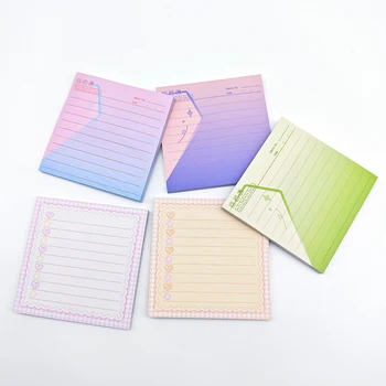 Custom Direct Sale Brand New Exquisite Patterns Fashion Lovely Sticky Notes Printed Paper Memo Pads