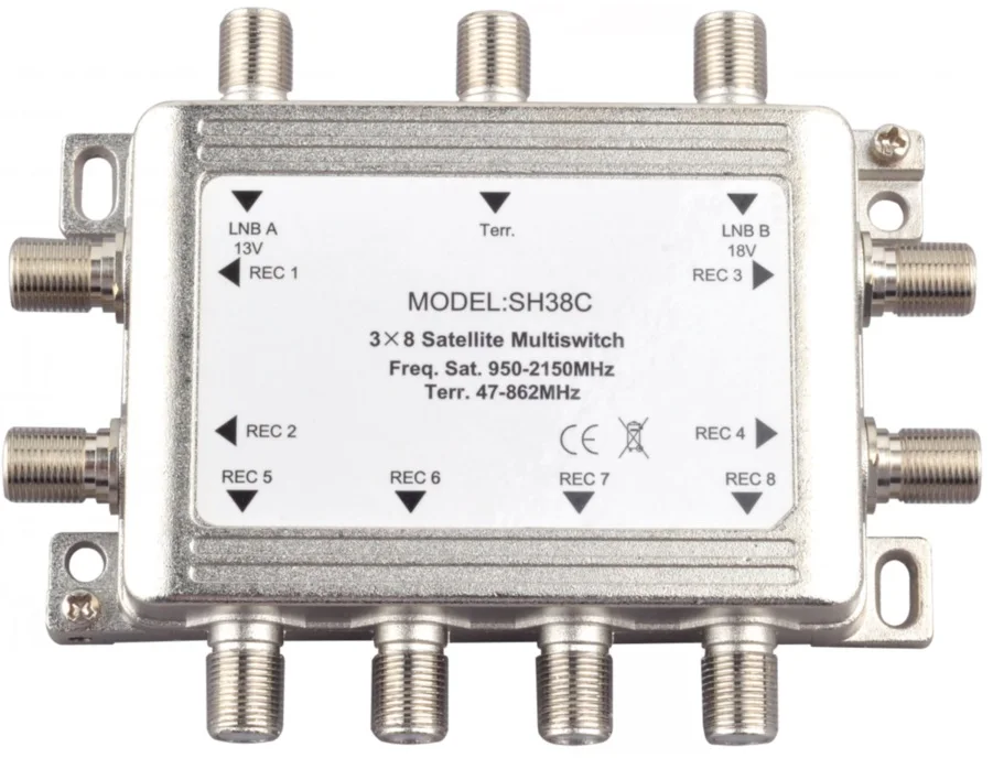 HTS三台セット SH34C 3 Satellite IF and 1 Terrestrial TV Inputs for 4 Users