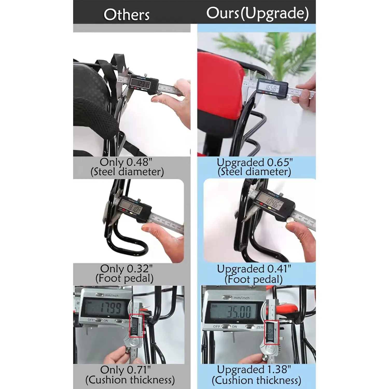 Premium Rear Kid's Bike Seat Secure Attachment for Adults Outdoor Safety for Toddlers and Children - Image 5
