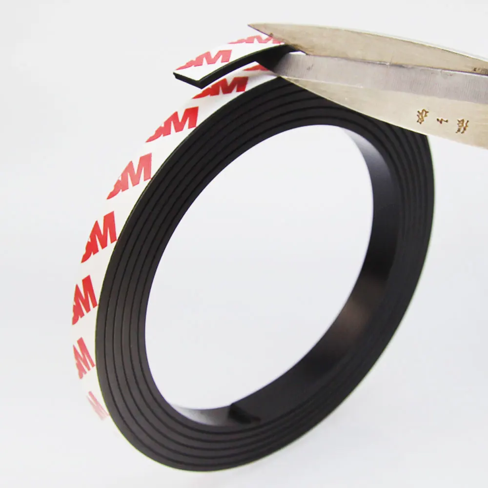 Magnetic Strip Roll Rubber Magnet with Strong Adhesive Tape