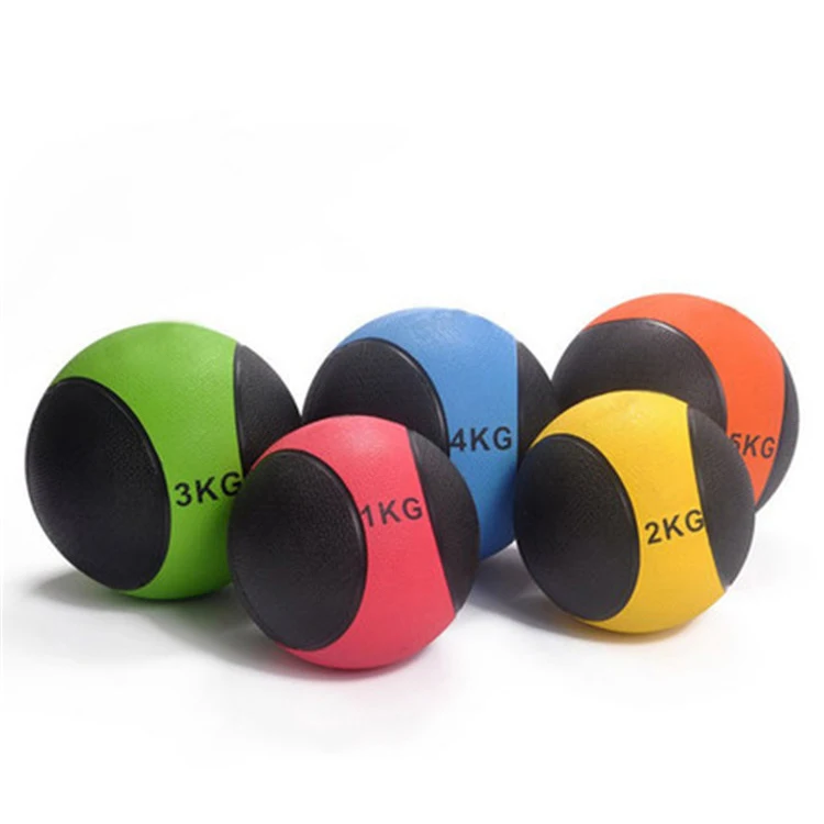 Твердый резиновый медицинский мяч ядро для упражнений веса сбалансированный