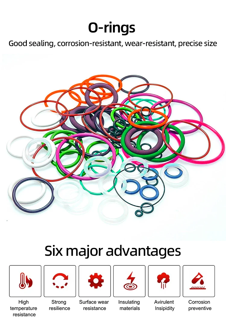 product factory wholesale professional custom high precision durable industrial use various sizes nr nbr epdm silicone rubber o ring moq-0