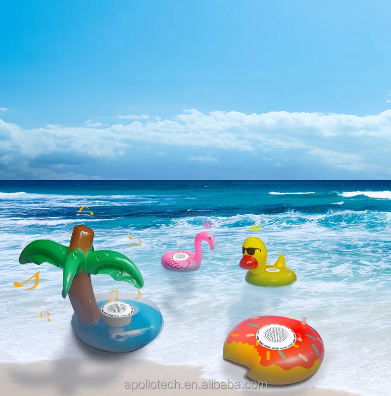 Animal Toy Floating Speaker Palm Trees Inflatable Pool Bluetooth - Main Image