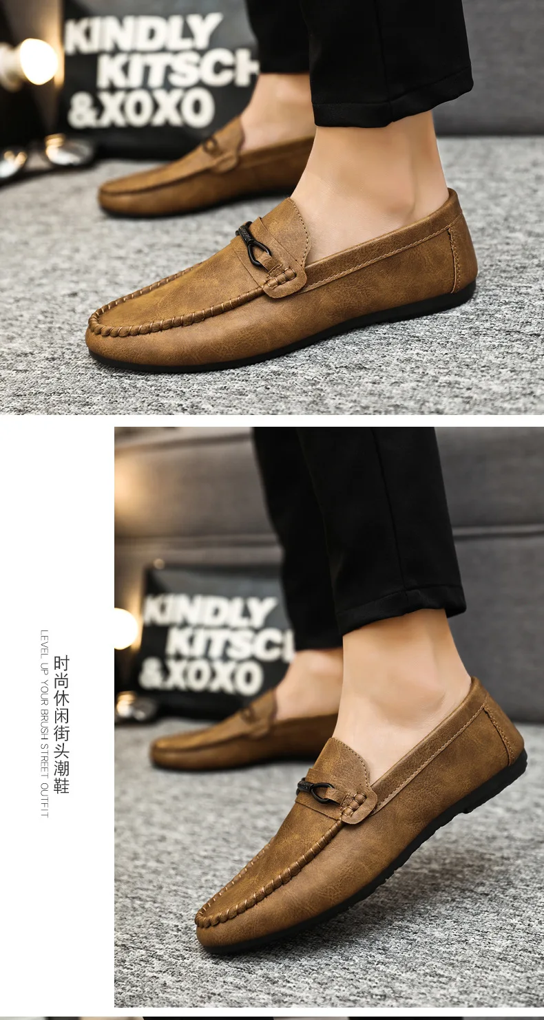 Men Loafer Shoes Genuine Leather Cheap Slip On Driving Shoes - Buy Men ...