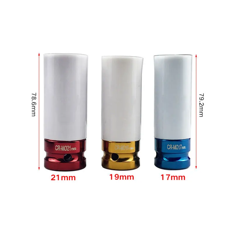 17/19/21mm Colorful Sleeve Tire Protection Sleeve Wall Deep Impact Nut 17/19/21mm Colorful Sleeve Tire Protection Sleeve Wall Deep Impact Nut