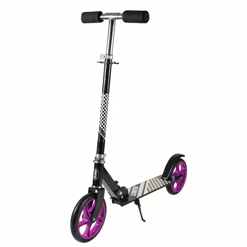 Большой 2-колесный складной самокат для взрослых и детей 200 мм самокат для взрослых