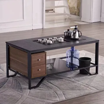 Kung Fu tea table with kettle, fire stone tea table, tea set integrated modern home office tea table