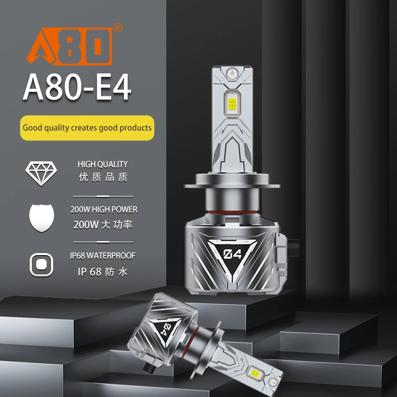 A80 Super Power 20000lm 200w Car Led Headlight H4 H7 H8 H11
