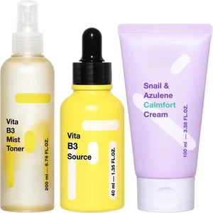 Tim Korean Vitamin C Face Whitening Gentle Cleansing Moisturized Soothing Facial Cleanser,Rejuvenated Toner and Serum