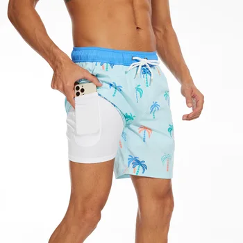 Summer men's board shorts Fashion holiday beach pants soft liner inside for men