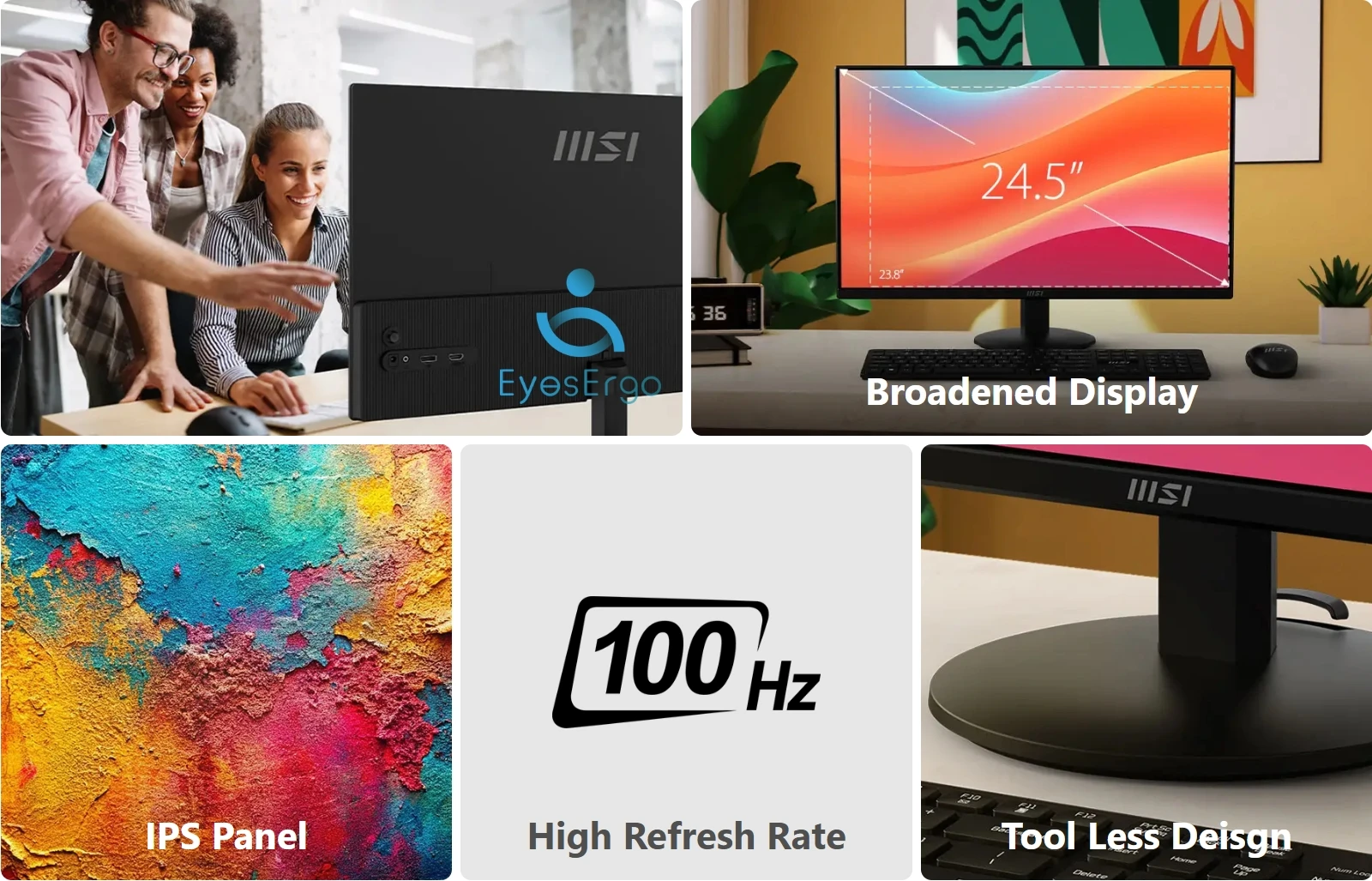 MSI PRO MP252L - 24.5 Inch IPS Monitor with 100hz Refresh Rate