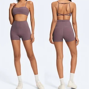 High Quality Customize logo Gym 2 Pieces Set Breathable Active Wear Quick Dry Fitness Yoga Set for Women