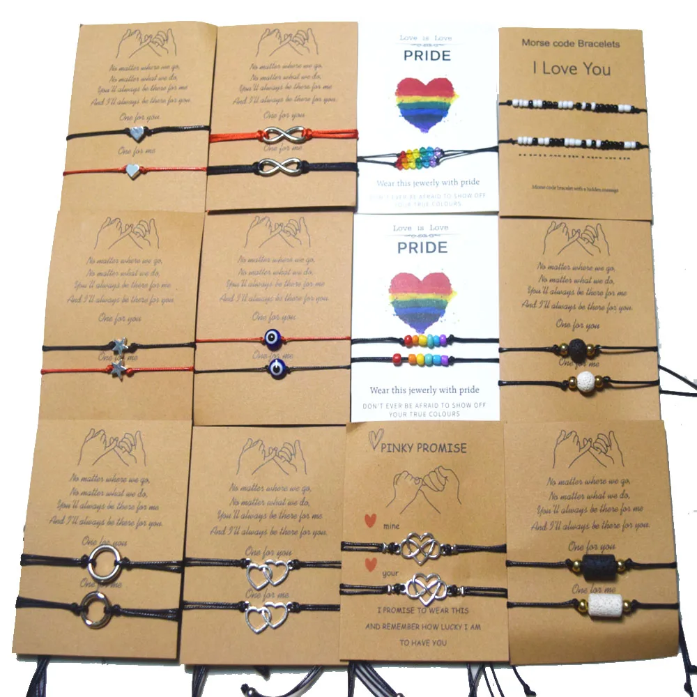 Acquista Due metà Cuore Bracciale magnetico Ciondolo in acciaio Coppia Bracciali per amante Braccialetti dell'amicizia Gioielli con magnete a corda intrecciata in Italia a partire da 2.08