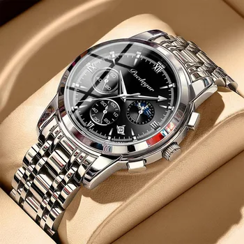 POEDAGAR 805 Watch for Men relogio masculino Luxury Stainless Steel diamond Watches Man Waterproof Luminous Quartz wrist watch