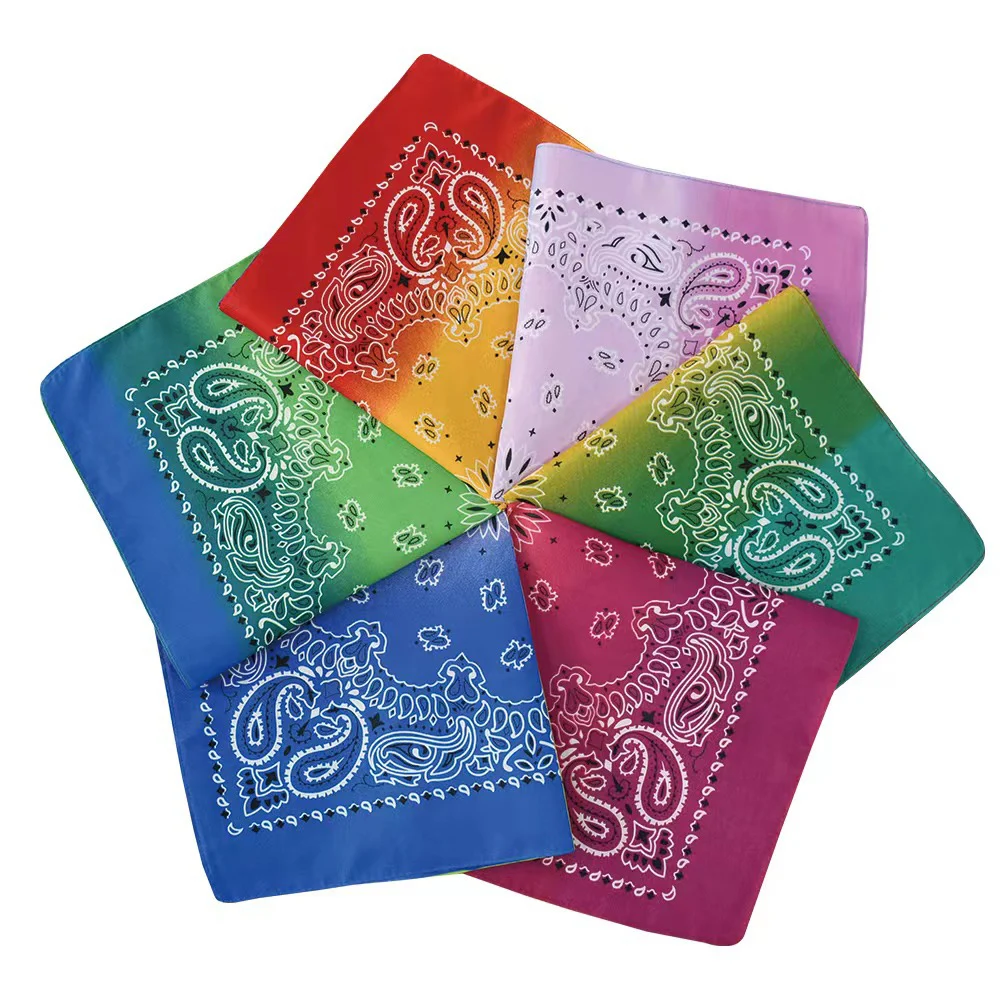 Multifunction Scarves Scarf Gradient Color Polyester Fabric