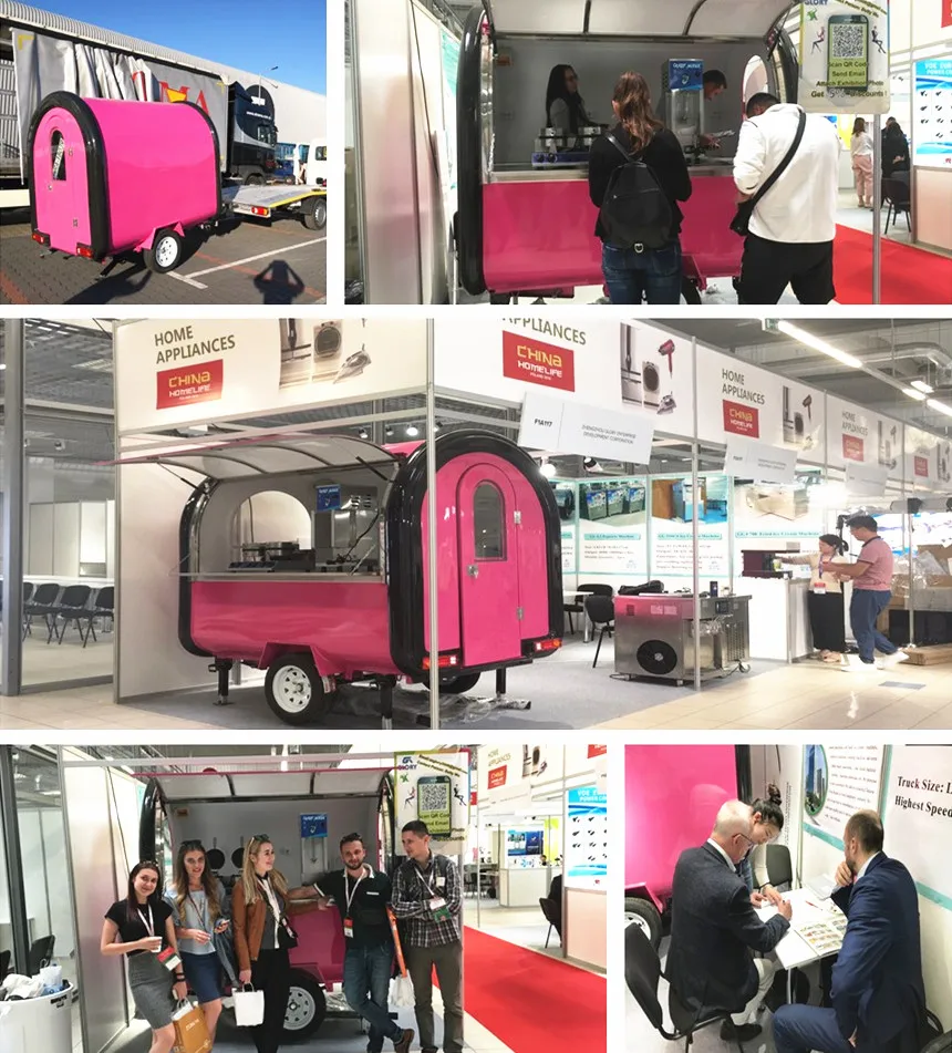 Outdoor Mobile Hot Dog Cart Open Style Stainless Small Food Cart For