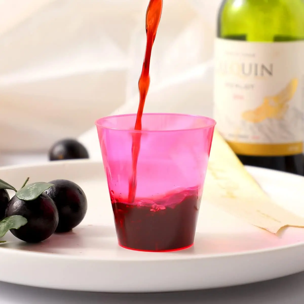1oz Disposable Mulit Hard Plastic PP Cup Neon Shot Glasses Whisky Cups for  Party Disposable Shot Glasses PS Wine Tasting Cups