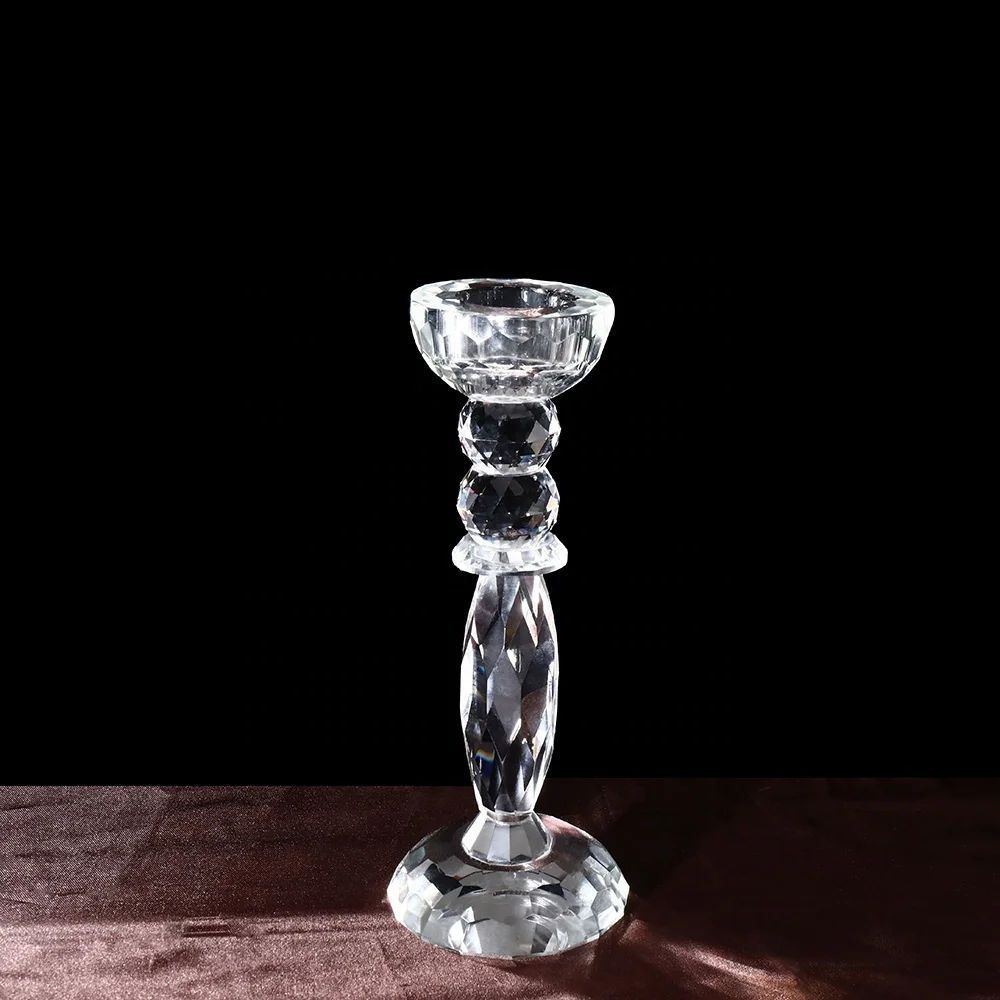 MH-TZ0529 кристально чистый подсвечник стеклянный