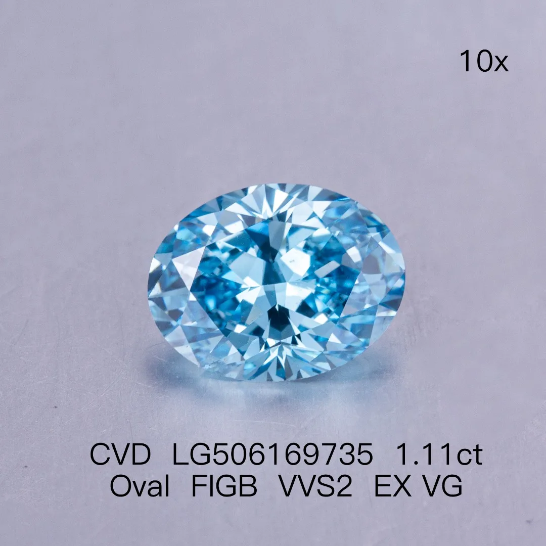 1ct 2ct Oval Vs Vvs Loose Blue Lab Grown Diamonds Cvd Buy Blue
