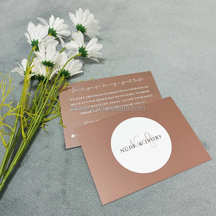 Customized Design Thank You Scratch Card Paper Discount Gift Voucher Card