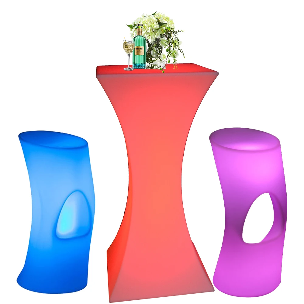 Outdoor Garden Sets Furniture Rgb Bar Led Illuminated