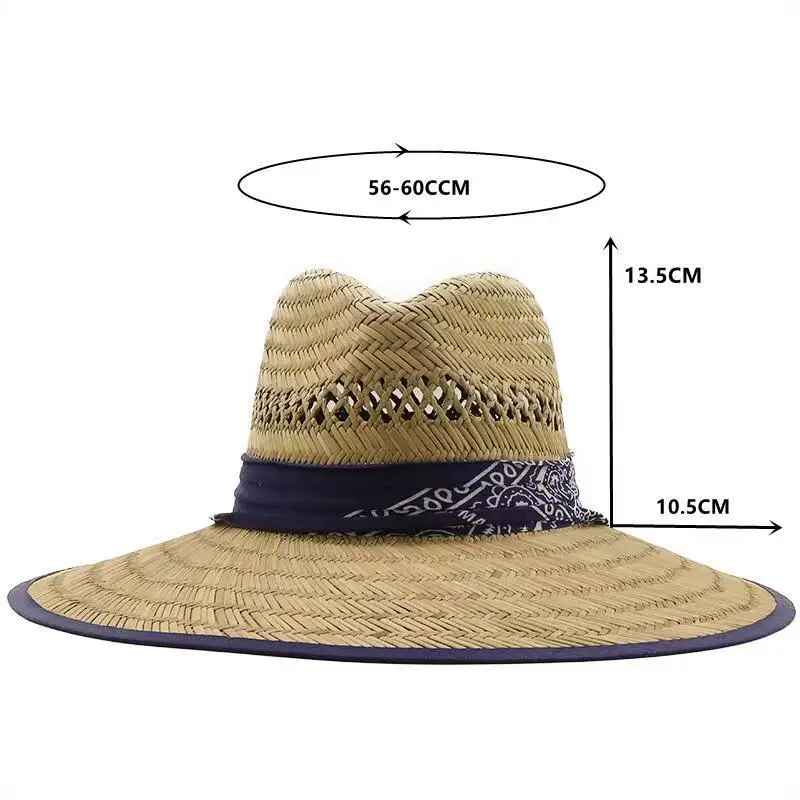 Strå lifeguard hatt för strand och sommar solskydd_voghion.com