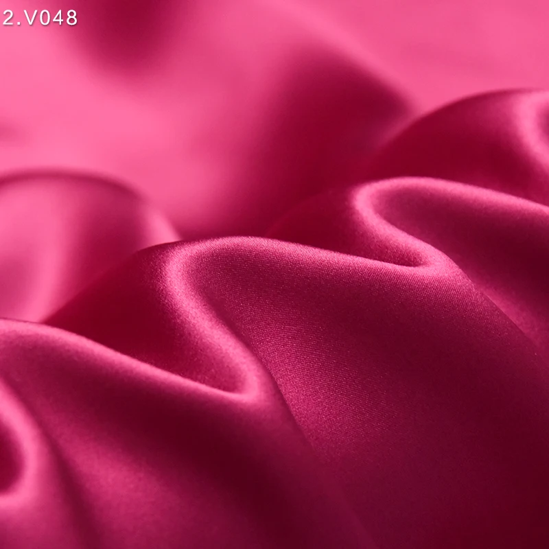 Fast Shipping Red Pink Malaga Moroccan Raw 100% Pure Mulberry Stain Silk Satin Fabric Cheongsam Dress Material Brazil