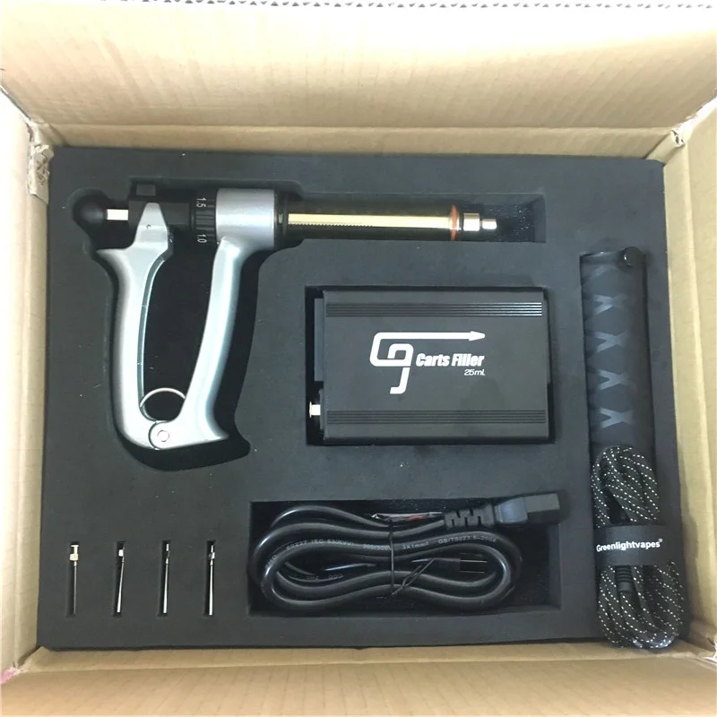 Регулируемый наполнитель картриджей с толстым маслом 510, полуавтоматическая машина для наполнения картриджей G9 тележек с наконечником Luer Lock