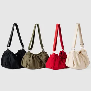 Custom Woman Bolsos De Mujer New Casual Nylon Cross Body Crossbody Bag Drawstring Women'S Shoulder Bags for Girls