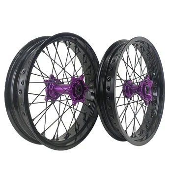 High Quality Sur ron Ultra Bee Supermoto Wheels 17*2.5/17*3.5 Supermotard wheel Aluminum Alloy Anodized Spoke Wheels