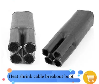 DEEM Waterproof electrical insulation heat shirnk cable breakout boots 5 cores