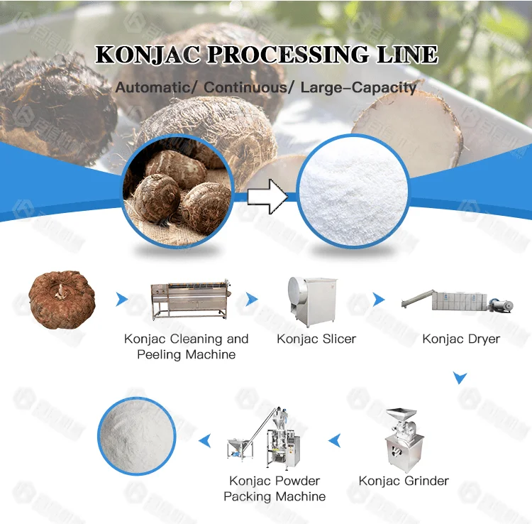 Large Scale Cassava Flour Konjac Powder Processing Machine Equipment